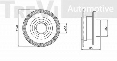 TREVI AUTOMOTIVE wb1321 -  Комплект подшипника ступицы колеса